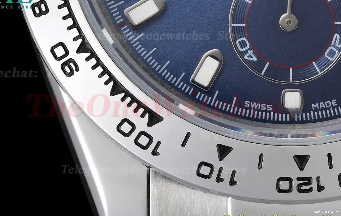A3836 SS Stk SS Daytona Blue 40mm GDF 0405
